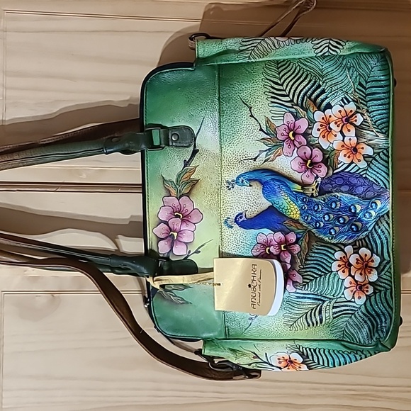 Anuschka Handbags - Anuschka Passionate Peacocks Shoulder Bag NWT